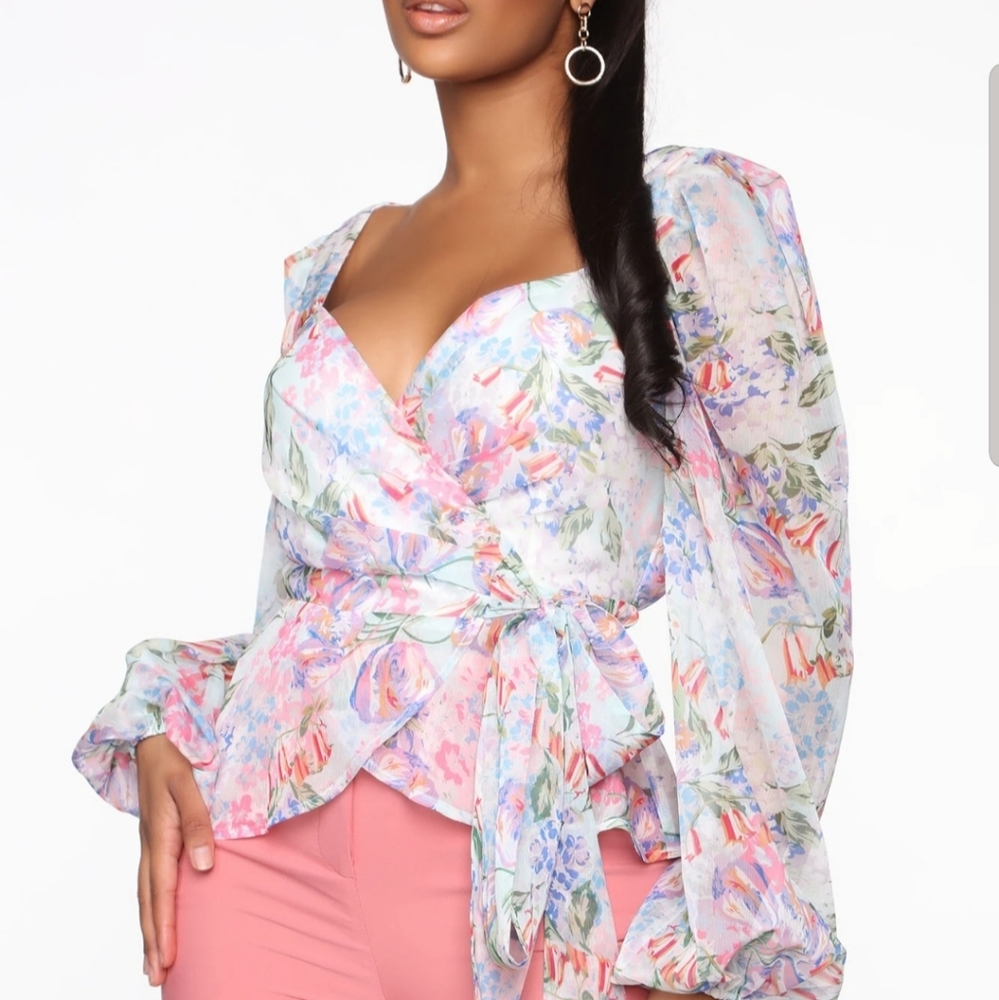 Ce la Vie Wrap Top - Multi Color